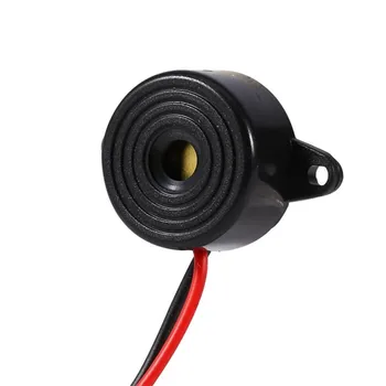 100% висококачествени нови продукти ABS и електрически компоненти пиезо зумер черен 2 кабелен коннктор 2.2x2.2x1cm 3 - 24V