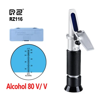  RZ алкохолометър 0 ~ 80% V ATC ръчен хидрометър концентрация спиртни напитки тестер рефрактометър