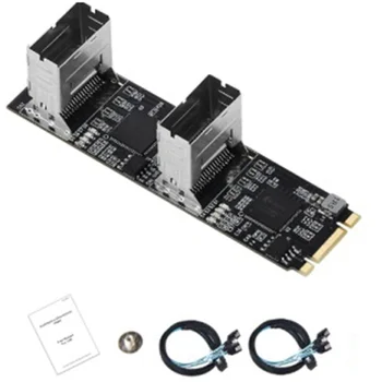 Нов M.2 към SATA карта PCI Express 3.0 M2 към SATA множител адаптер 8 порт SATA 3 6Gbps контролери B + M ключ