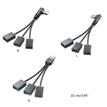 USB захранващ сплитер 1 мъжки към 3 женски USB 2.0 адаптер 1 към 3 USB сплитер USB удължителен кабел USB мултипорт за зареждане