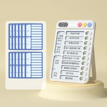 Скучна диаграма Детска скучна диаграма, пластмасова контролна дъска за многократна употреба, план за планиране на табла за задачи, работен плот / окачване