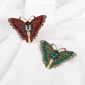 Средновековна френска ниша Луксозна пеперуда Водно конче брошка Нов висок клас корсаж облекло насекоми щифтове за жени Изискан подарък