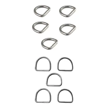 5 броя неръждаема стомана D пръстени многофункционални здрави метални D пръстен за чанта каишка шиене проект багаж дреха колан чанта