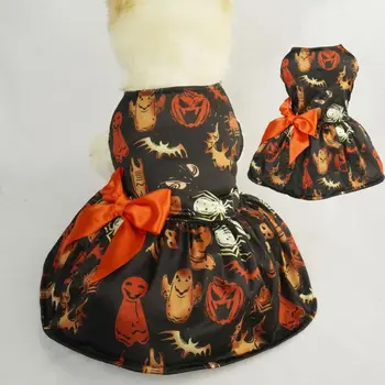 4 цвята пролет/лято лък рокля Хелоуин куче дрехи смешно домашни любимци облекло померански пудел Bichon Frise шнауцер куче костюм X