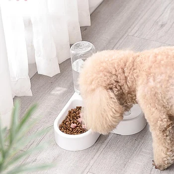 Pet неръждаема стомана храна купа автоматична питейна вода домакинство високо качество домашен любимец котка и куче хранилка