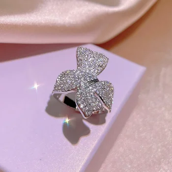 S925 Сребърен диамантен пръстен жени жени Anillos de Natural Diamond Silver 925 Бижута Сватбени халки Скъпоценен камък Bizuteria