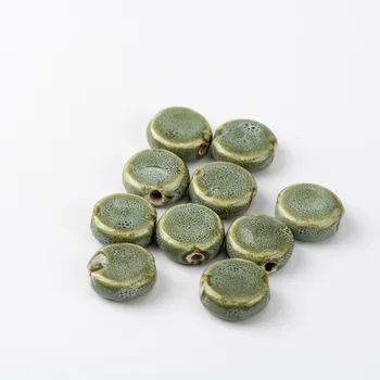 15# 20pcs кръгла форма уникални керамични мъниста не силикон продават от чанти Китай керамика мъниста #A523A