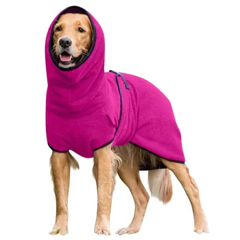 Големи дрехи за кучета Поло риза Камшик хрътка Stretch руно жилетка Pet пуловер палто за малки средни големи кучета