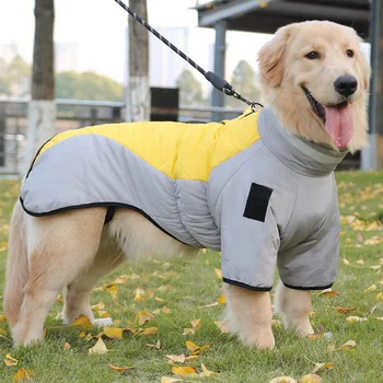 Golden Лабрадор ретривър водоустойчив куче гащеризон гащеризон за средно големи кучета Big Dog зимата топло памук смес палто