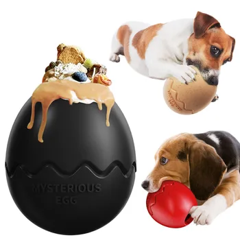 яйце форма забавя фидер играчка за куче кученце домашен любимец интерактивна трайна храна играчка за хол у дома