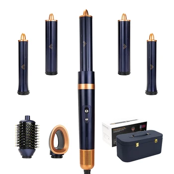 Chignon Flex Style Air Drying & Styling System with Ultimate 6pcs Accessory Pack of Auto-Wrap Curlers, Oval Brush, Concentrator