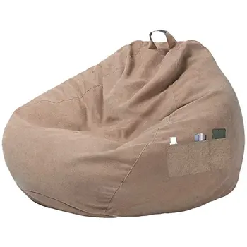 Прост стил Обикновен боб чанта диван капак Bean чанта стол диван диван капак без пълнител с три странични джобове