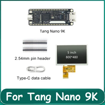За Tang Nano 9K FPGA Goai съвет за развитие с 5Inch SPI гол екран GW1NR-9 RISC-V RV HD 40P RGB интерфейс