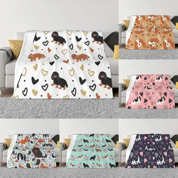 Love Cavalier King Charles Spaniel Ultra-Soft Fleece Throw Blanket Warm Flannel Dog Blankets for Bed Travel Couch Bedcovers