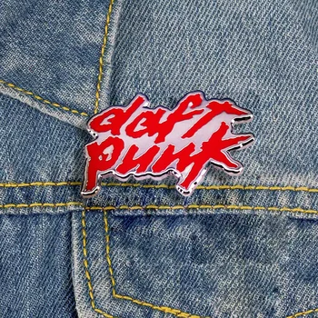 Daft Пънк емайл щифтове рок група музикални значки раница щифтове дънкови якета шапки брошка аксесоари фен бижута подаръци