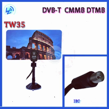 HD/DTV/UHF/VHF/FM Цифрова вътрешна телевизионна антена с усилване на издънката 35dBI IEC конектор с издънка