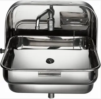 RVS & campers Wallmount неръждаема стомана сгъваема мивка за ръчно измиване кухня GR-595