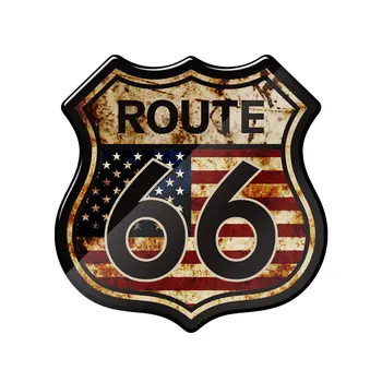 3D мотоциклет стикер Америка САЩ Историческият маршрут 66 стикери, подходящи за Harley Touring Electra Glide Ultra Road King