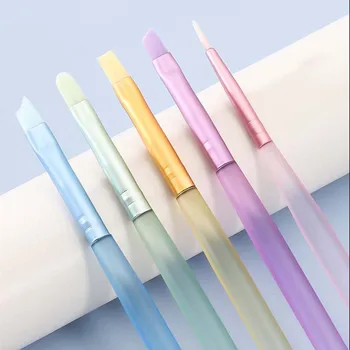5Pcs/set Френски нокти изкуство лайнер четки ръчно рисувани UV гел цветове бои строител рисуване писалка DIY маникюр дизайн аксесоари