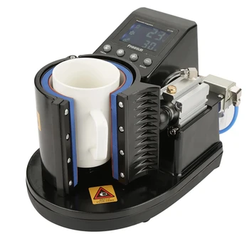 ST-110 Черна автоматична чаша трансфер сублимационна топлинна преса машина пневматична чаша топлинна преса машина