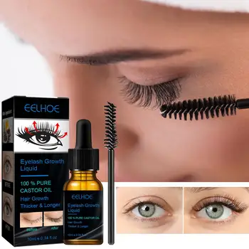 3-10ml Растеж на миглите Подобрител на етерично масло Лечение с рициново масло Silky Eye Lashe Mascara Подхранваща течност за бърз растеж на косата