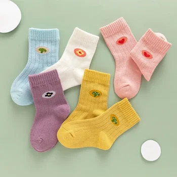 Детски чорапи есен нов стил 0-12 годишни момчета и момичета памучни чорапи