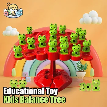 Frog Balanced Tree Montessori Math Toy Balancing Board Пъзел за деца Образователно взаимодействие родител-дете Настолна игра Подаръци