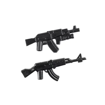 5PCS/КОМПЛЕКТИ AK47 пушка пистолет Swat полицията военни оръжие аксесоари Playmobil град фигури части оригинални блокове модел мини играчки