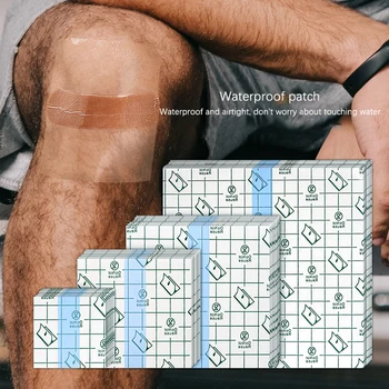10pcs Прозрачна медицинска лепилна лента PU филм Band-Aid водоустойчива рана гипсова превръзка кръпка