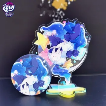 My Little Pony Luna Stand Sign Delicate Girl Child Card Collect Anime Cartoon Figure Model Toy Princess Moonlight Birthday Gift