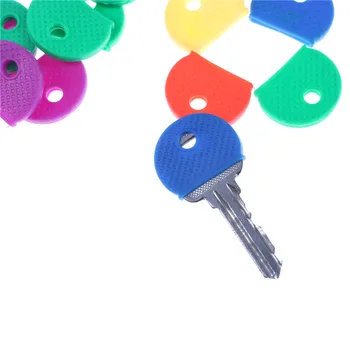 10pcs/20pcs разнообразни цветове меки PVC цветни ключови топ капаци глава/капачки/етикети/ID маркери смесени топери ключодържател аксесоари