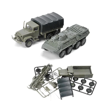 1/72 M35 камион БТР-80 бронетранспортьор военен монтаж модел играчка кола 4D орнаменти подарък за момчета A25