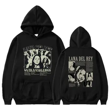 Singer Lana Del Rey Hoodie Ultraviolence Music Album Sweatshirt Men Women Fashion Hip Hop Vintage Long Sleeve Hoodies Streetwear