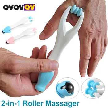 Finger Massager Dual Sided Hand Massage Roller Tool -Hand Handheld Steel Ball Run Blood Circulation Tool -Hand Roller for Carpal