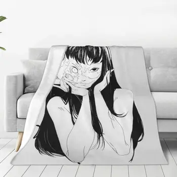 Томи Каваками Манга Фланелено одеяло Меко топло призрачно комично хвърляне на герои Одеяло Зимен стол за пътуване Естетически покривки за легло