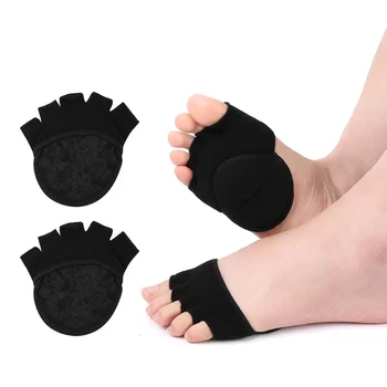 2pieces=1pair Finger Toe чорапи Подложки за възглавници за обувки Hallux Valgus коректор Разделител за грижа за краката Памучен протектор за ръкав Five Bunion