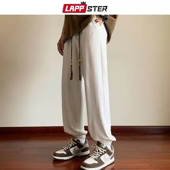 LAPPSTER Гладка Y2k улично облекло Sweatpants 2023 Гащеризони Торбести ежедневни Harajuku пот панталони корейски мода хлабав джогъри панталони 