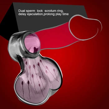 Мек мъжки скротален обвързан пенис пръстени скротум обвързване целомъдрие устройство заключване сперматозоиди петел пръстен секс играчки за мъже забавена еякулация