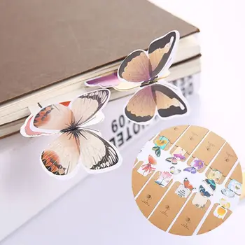 Реколта подаръци 3D деца карти за съобщения Bookmark училищни пособия пеперуда маркер цветя маркер