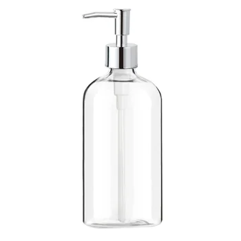 Дозатор за сапун Диспенсър за сапун от прозрачно стъкло с помпа 16 Oz Дозатор за течен сапун за ръце за баня Кухня