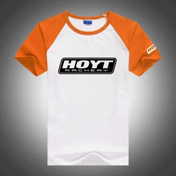 Hoyt стрелба с лък 2024 Мъжки нов пачуърк къс ръкав пролет и лято високо качество мода тениска прост стил отгоре