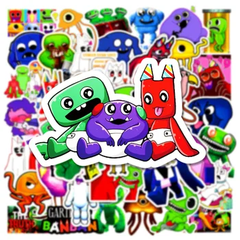 50pcs/set Garten of Banban Horror Game Cartoon Garden of Banban Stickers Toys Decals Kids Toy DIY Scrapbook Laptop