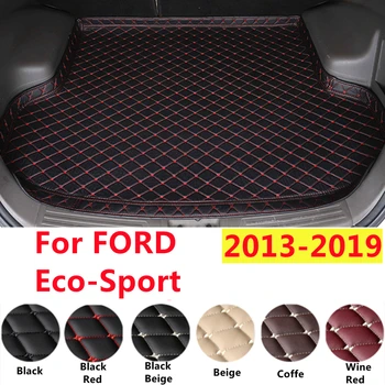 SJ Професионална подложка за багажник за кола за FORD EcoSport 2013-14-15-2019 XPE Кожена опашка Задна товарна подложка Водоустойчива висока страна
