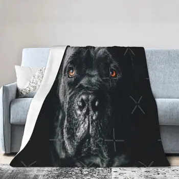 Изкуството на кучето Кане Корсо - италиански мастиф Ултра-меко микро руно одеяло