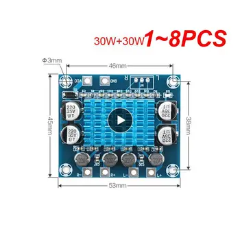 1 ~ 8PCS Xh-a232 аудио усилвател на мощност Dc8-26v цифров аудио усилвател съвет 3A стерео 4-82 изходен импеданс пренапрежение