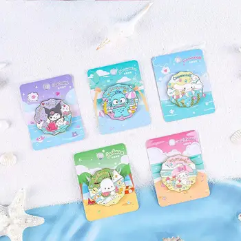 Нова значка Sanrio Kawaii Kuromi Mymelody Cinnamoroll Pochacco аниме облекло брошка карикатура чанта декорация сладък коледни подаръци