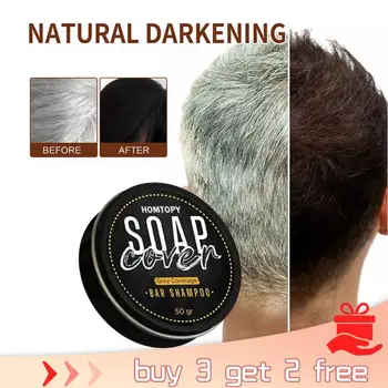 1-10pcs шампоан за коса сапун Polygonum Multiflorum шампоан сапуни покритие сива коса шампоан сапун за боядисване Canas черен шампоан бар сапун