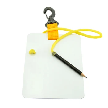 Подводна дъска за писане Wordpad Note Board 1PC черно/жълто гмуркане с въртящ се клип молив високо качество