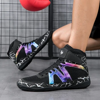 2024 Нови обувки за борба Младежки боксови тренировъчни обувки Спортни обувки за фитнес Мъжки професионални боксови обувки за борба