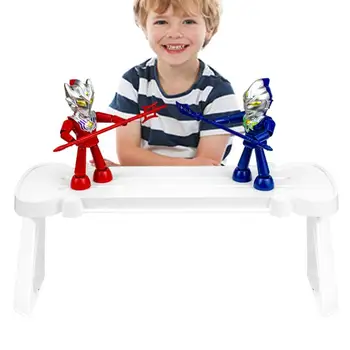 Родител-дете бамбук човек играчки срещу герой двойка играчки дръпнете кукла интерактивна дъска PK конкуренция двама играч битка игра играчка
